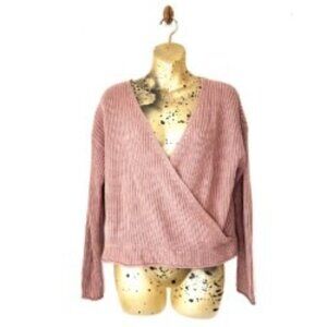 Moon & Madison Open-Back Wrap Sweater - Size M